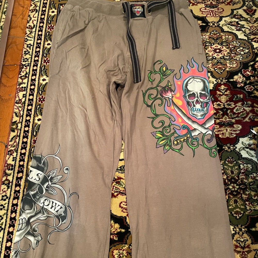 Brown Ed Hardy Sweatpants